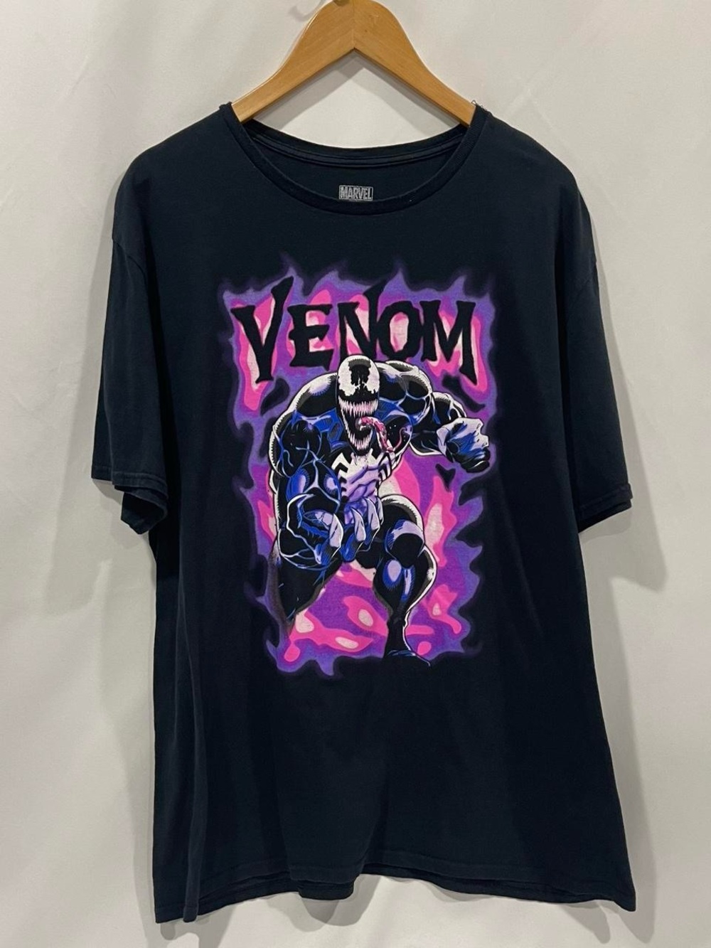 Marvel Venom Tee in Black with Purple and Pink Graphic